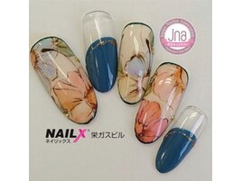 くすみカラー☆フラワーネイル