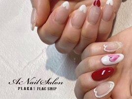 バレンタインネイル