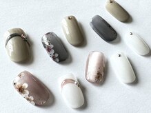 ネイルサロン クイール 小山店(NAIL SALON QUILL)/マグネット×お花アート