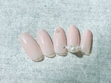 リーチェ ネイルズ(Riche Nails)/ベビーピンク◎パールで華やかに