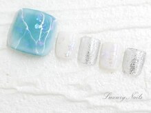 ラグジュアリー ネイルズ(Luxury Nails)/上品＊水色Nail