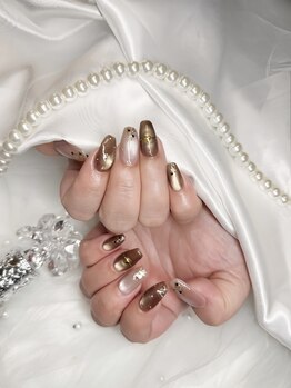 バレンタインネイル