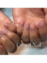 クリスタルネイル ボンベルタ橘店(CRYSTAL NAIL)/ホロ×フラワー