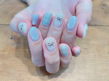 アトリエ ツメ(atelier TsuMe)/サンドネイル/リボン/チェック