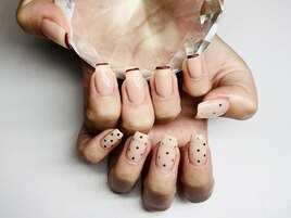 ドット、スキニーフレンチネイル