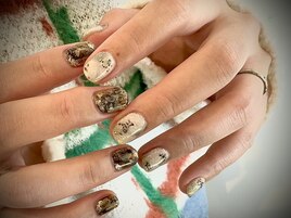 鉱石ニュアンスアシメネイル☆