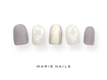 マリー ネイルズ いわきラトブ店(MARIE NAILS)/定額5,500円税込 グレー 0120a