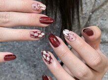 ★パラジェル★爪を削らない、革命的ジェルネイルハート/バレンタイン／くすみピンク/チョコ/ガラスネイル