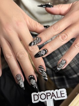 ドパルネイル 上野(DOPALE.Nail)/チップ長さ出し持ち込みデザイン