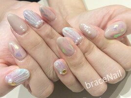 人魚の鱗ネイル