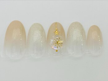 ネイルサロン アビー グランデュオ蒲田店(abbie)/ホワイトオーナメント¥9240