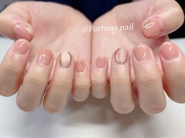 秋オフィス　シンプルネイル