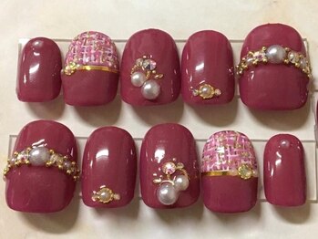 ラムー(Lah mu)/ツイード×パールネイル♪