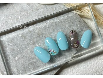 ネイルサロン アージュ(Nail Salon A jyu)/梅雨ネイル/押し花