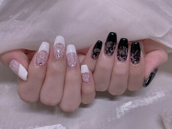 エムズ ネイルサロン(M2)/シースルーレースフレンチ