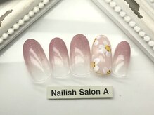 ネイリッシュサロン エー(Nailish Salon A)/シンプルフラワーネイル