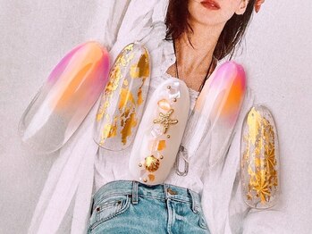 ネイルサロンフォーユー(for u)/ホイル×ニュアンス￥６９８０