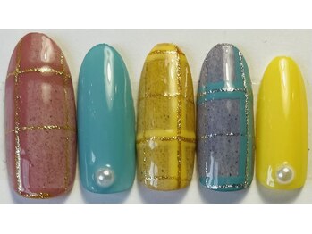ヘアーアンドネイル ルシア(Hair&Nail Lucia)/寒くなる季節に!チェックネイル