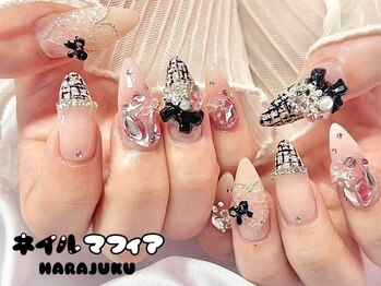 ネイルマフィア 原宿(NAIL MAFIA)/ツイード/チークネイル/冬ネイル