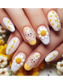 ヘブン ネイル 鶯谷(HEAVEN Nail)/花柄ネイルデザイン