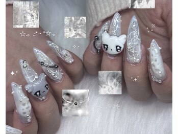 プリンセス(Princess)/3d猫ネイル12400円