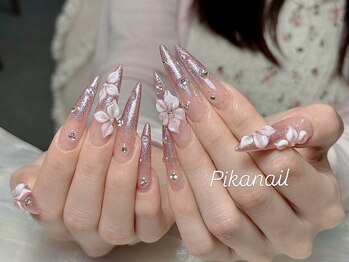ピカネイル 上野 御徒町(Pika Nail)/フラッシュx花3Dxスートン