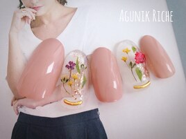 【押し花ネイル】