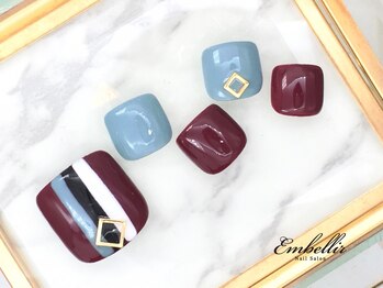 アンベリール 横浜店(Embellir)/(654)ストライプフットネイル