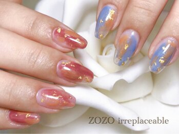 ゾゾ イリプレッセブル(ZOZO irreplaceable)/個性的◯ちぐはぐカラーネイル