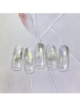 ネイルアンドまつげ リュフェール 五反田(Nail Lufaire)/ニュアンスミラー塗りかけ