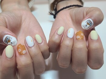 ネイルアンドまつげエクステ専門サロン スリー(THREE)/しろくまネイル