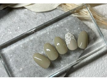 ネイルサロン アージュ(Nail Salon A jyu)/フラワーレースパステルグリーン