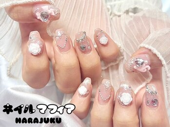 ネイルマフィア 原宿(NAIL MAFIA)/マグネットフレンチ/ガーリー