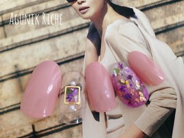 【押し花ネイル】