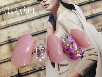 アグニークリッシェ(Agunik Riche)/【押し花ネイル】