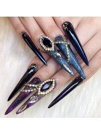 パープル×ブルーネイル