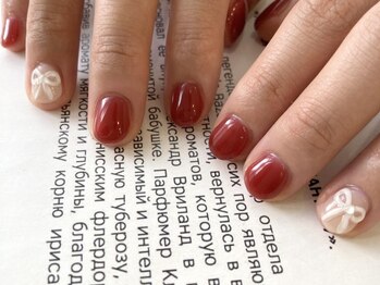ネイルメゾン 池袋店(NAIL MAISON)/韓国ぷっくりリボン ¥8050