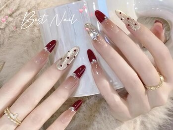 Best Nail 銀座店【ワンホンネイル・スカルプ・パラジェル・上品ジェルネイル】/ドットネイル