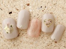 アイネイルズ 町田店(I nails)/オフィスハート押し花　8480円