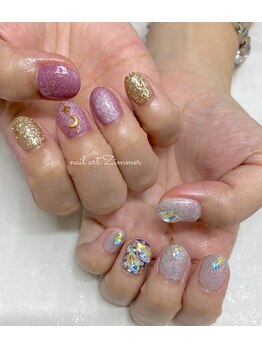 ネイルアート ジマー/60minart ちぐはぐコース