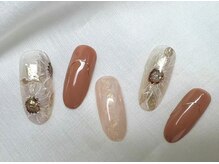 スピードネイル アンド アイ 宮交シティ店/#100 【フラワー×ニュアンス】