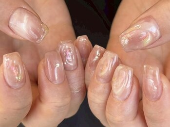 ピンク　オーロラ　ニュアンス