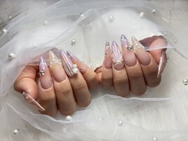 マーメイドネイル　シェル　夏