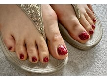 ミアネイル 越谷店(mia nail)/フットグリッターカラー