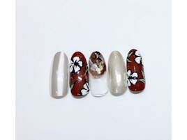 オータムフラワーネイル