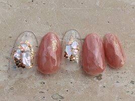ニュアンスシェルネイル♪