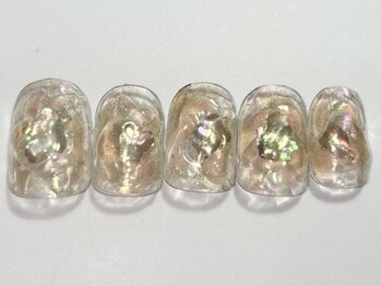 ネイルメゾン 渋谷店(NAIL MAISON)/シェルオーロラぷっくり￥4500