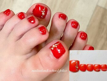 フェリーチェ(nail salon&school felice)/フットネイル/定額制8800円/瑞江