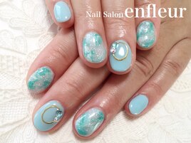 爽やか☆キラキラタイダイ柄