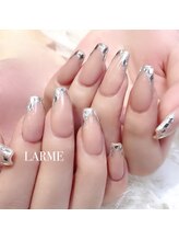 ラルム ネイル サロン(LARME NAIL SALON)/【スカルプ】／ガラスフレンチ